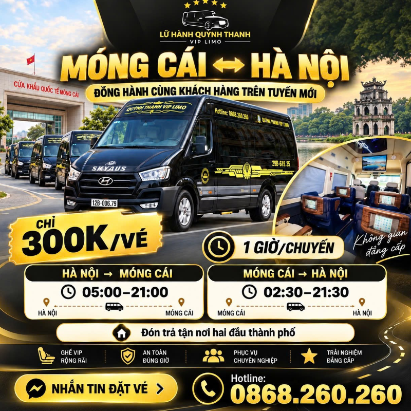 Giải pháp di chuyển tối ưu từ Hà Nội đi Móng Cái cho nhóm và gia đình