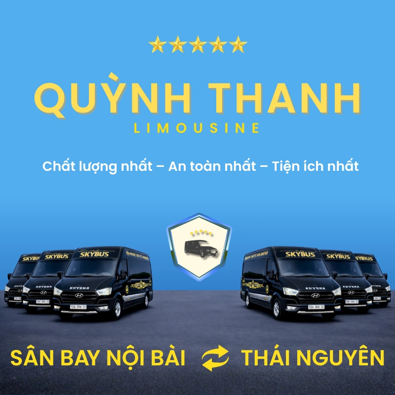 Tổng quan lịch trình và giá vé xe Limousine sân bay Nội Bài - Thái Nguyên
