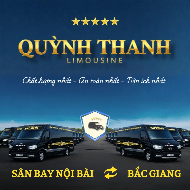 Đặt xe sân bay Nội Bài <-> Bắc Giang