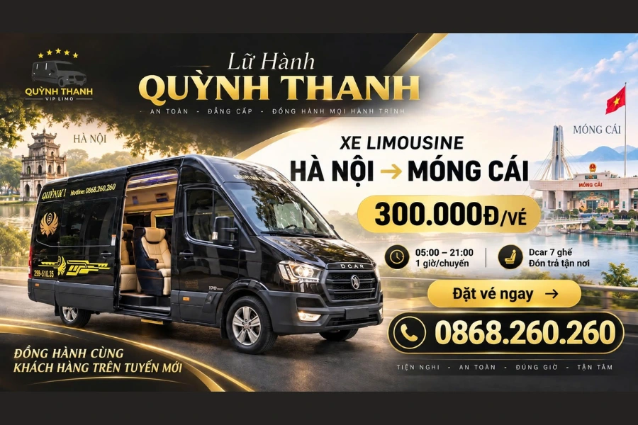 Báo Giá Vé Xe Limousine Hà Nội Móng Cái Minh Bạch Chí Tiết Mới Nhất