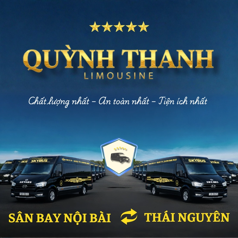 Tổng quan lịch trình và giá vé xe Limousine sân bay Nội Bài - Thái Nguyên